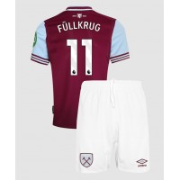 Otroški Nogometni dresi West Ham United Niclas Fullkrug #11 Domači 2024-25 Kratek Rokav (+ Kratke hlače)